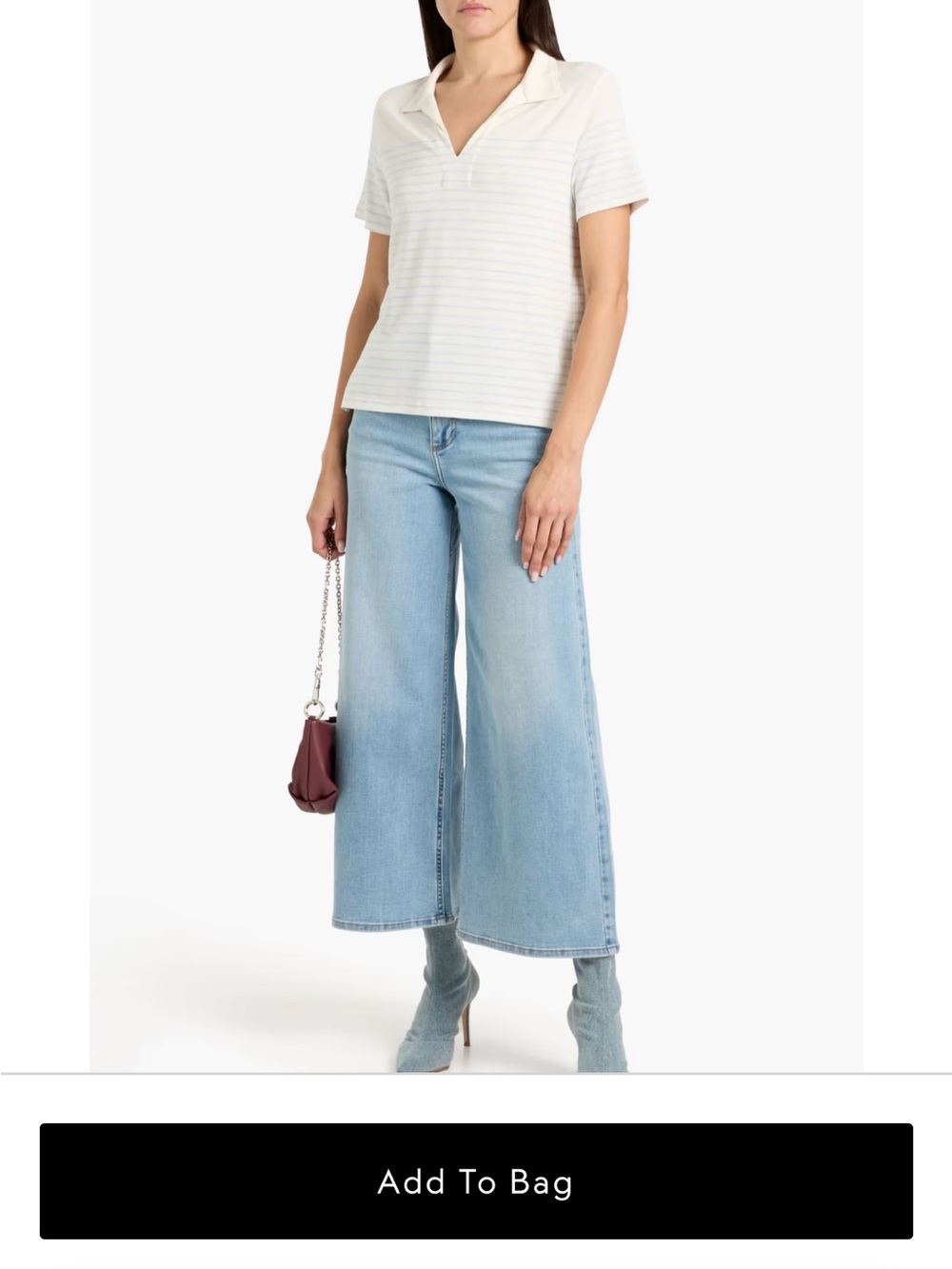 RAG & BONE Serena cropped high-rise wide leg jeans